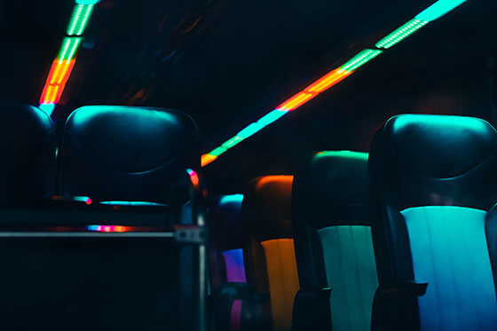 charter bus interior