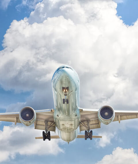 plane landing at Airport GSO