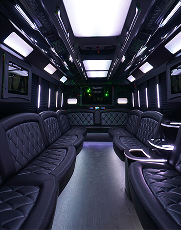 bus with limo style seating